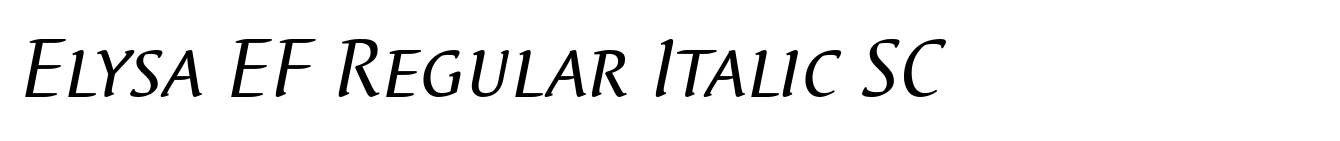 Elysa EF Regular Italic SC image